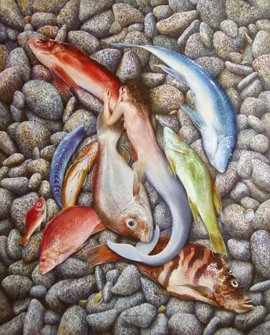 Peinture Onirique - La pêche miraculeuse