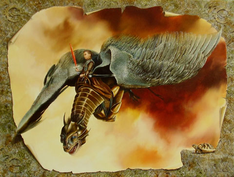 Peinture Onirique - Nicolas le dragonnier